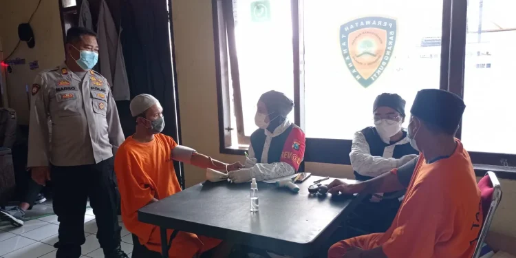 vaksinasi tahanan Polresta Malang Kota