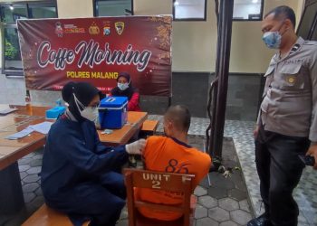 Tahanan Polres Malang vaksinasi