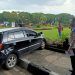Kerusakan yang terjadi pada tembok pembatas Taman Bundaran Tugu Kota Malang. Foto: M Sholeh