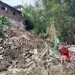 Bangunan rumah di tepi DAS Brantas Kota Malang, ambrol lagi.
