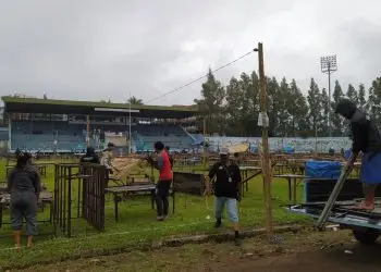 Pedagang Pasar Besar Kota Batu siap menempati bidaknya.