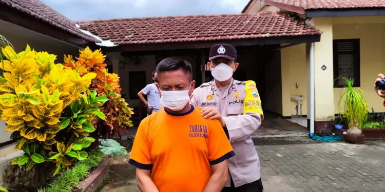 Tersangka BS yang terlibat perkelahian.