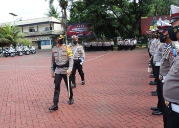 Kapolres Malang inspeksi pasukan