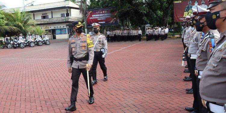 Kapolres Malang inspeksi pasukan