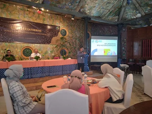 Suasana customer gathering BPJS Ketenagakerjaan.