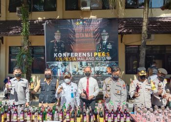 Polresta Malang Kota Musnahkan Miras dan Narkoba
