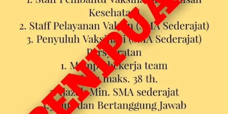 hoaks, tenaga vaksinator kota Batu