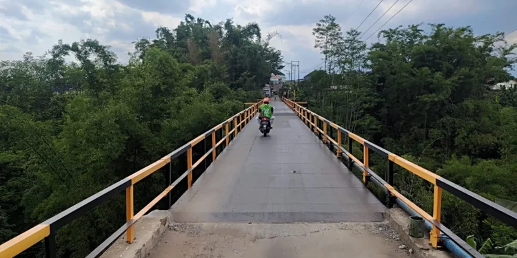 Jembatan Lowokdoro di Kelurahan Bumiayu, Kecamatan Kedungkandang yang telah beroperasi pasca perbaikan. Foto: dok