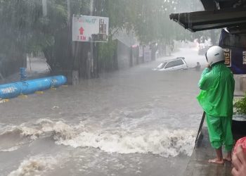 Kondisi Jalan Sudimoro Kota Malang saat dilanda hujan. Foto: istimewa