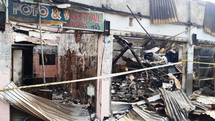 Kondisi Pasar Bululawang setelah terjadi kebakaran. Foto: Aisyah Nawangsari