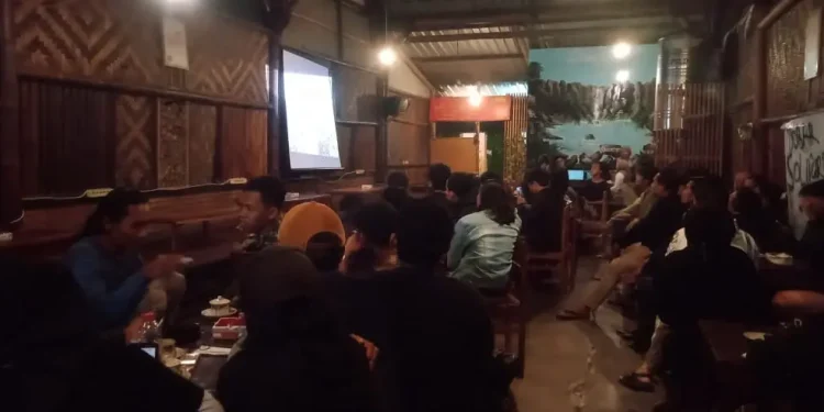 PMII Kota Malang menggelar kegiatan dengan tema "Menjaga Desa Wadas dan Konsolidasi Terbuka Untuk Wadas". Foto: dok