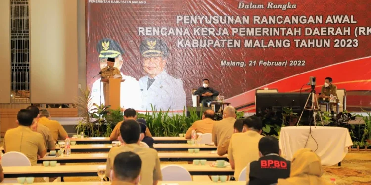 Bupati Malang saat pengarahan RKPD Kabupaten Malang 2023