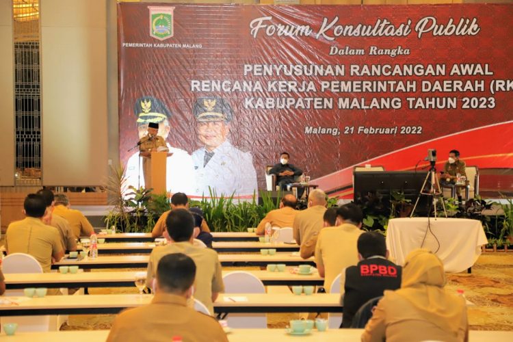 Bupati Malang saat pengarahan RKPD Kabupaten Malang 2023