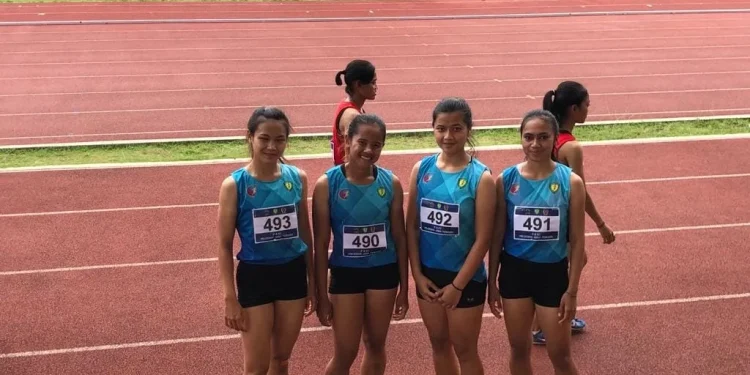 Faustina Fani (nomor dada 491), peraih medali emas dan perak di Kejurnas Atletik Jateng Open 2022. Foto: dok