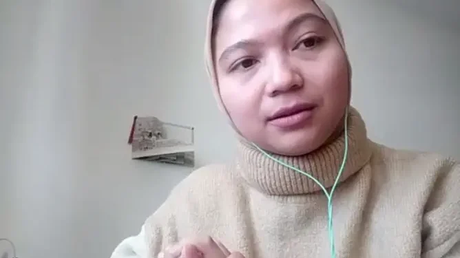 Dosen Fakultas Ekonomi UM, Febry Wijayanti yang tengah berkuliah di Ural Federal University, Rusia. Foto: tangkapan kayar