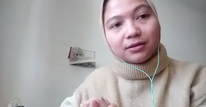 Dosen Fakultas Ekonomi UM, Febry Wijayanti yang tengah berkuliah di Ural Federal University, Rusia. Foto: tangkapan layar