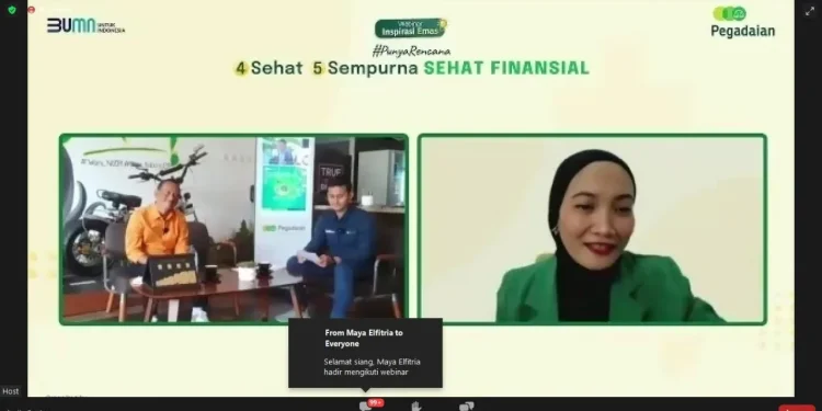 Finansial Planner, Rista Zwestika (kanan) saat memaparkan pentingnya mengelola finansial. Foto: tangkapan layar