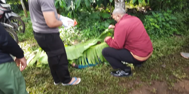 Petugas melakukan pemeriksaan terhadap korban. Foto: Humas Polres Malang