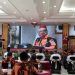 Ketua MPW PP Jawa Timur, La Nyalla Mattalitti saat memberikan sambutan secara daring membuka Diklat Kaderisasi Kualifikasi Utama yang digelar di Kota Batu, pada Jumat (25/3/2022). Foto: Ulul Azmy