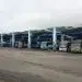 Armada bus di terminal arjosari Kota Malang