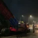 Perbaikan jalan di kota Malang dikebut siang malam.