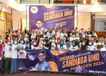 Relawan Sandi Aga Uno deklarasikan capres di Kota Malang