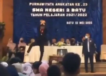 Pelajar SMAN 2 Kota Batu selebrasi ala Cristiano Ronaldo