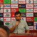 Pelatih Arema FC, Eduardo Almedia saat konferensi pers selepas pertandingan. Foto: Dani Kristian