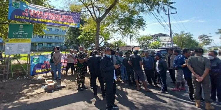 Pedagang kambing demo