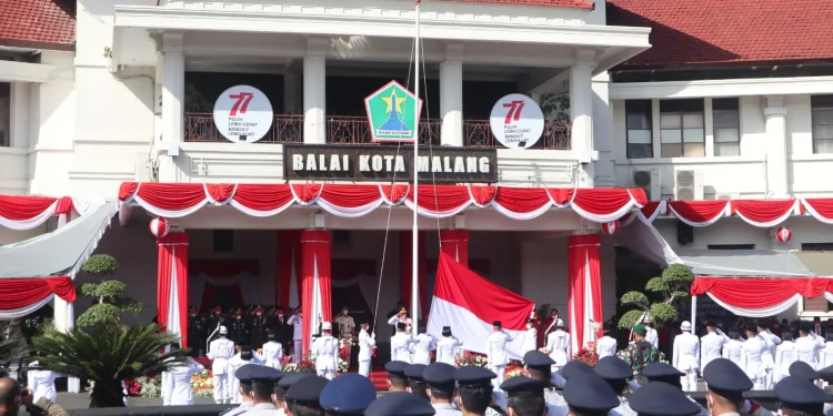Peringatan HUT RI ke-77 di Balai Kota Malang