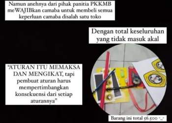 Tangkapan layar keluh kesah wali maba Fakultas Hukum Unmer Malang.