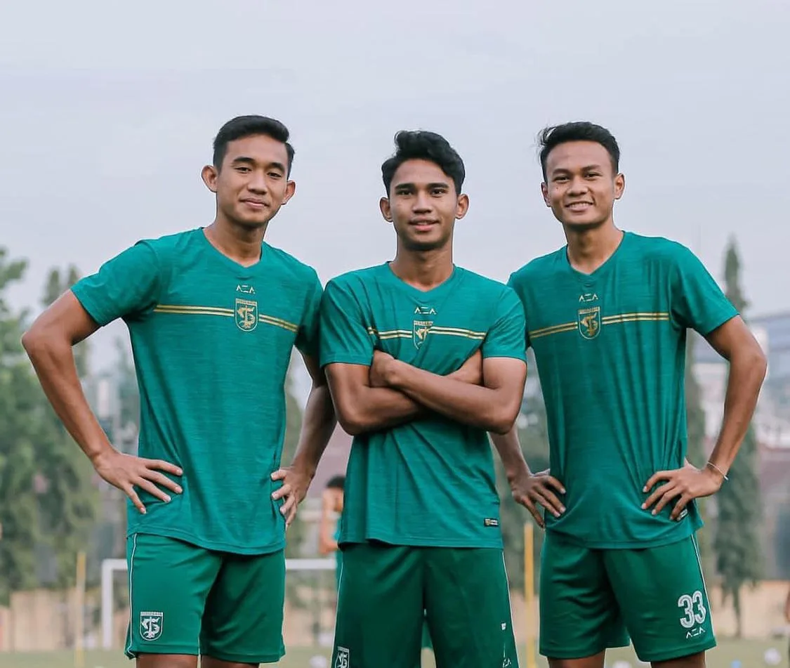 Rizky Ridho, Marselino Ferdinan, dan Koko Ari Araya sudah kembali berlatih bersama Tim Persebaya.