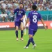 Lionel Messi berselebrasi usai mencetak gol kedua untuk Argentina di laga melawan Honduras.