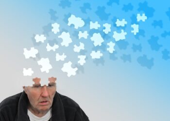 Ilustrasi penurunan ingatan akibat penyakit Alzheimer.