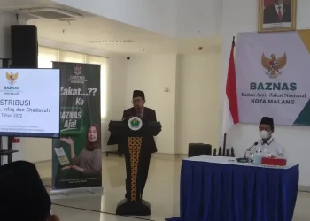Wali Kota Sutiaji, memberikan arahan pada Baznas kota malang