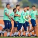 Para pemain Brazil saat melakukan sesi latihan persiapan jelang friendly match bulan September 2022 melawan Ghana dan Tunisia.