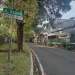 Suasana sepi Jalan Raung, Kota Malang.
