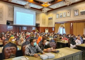 Kegiatan Sosialisasi Pelaksanaan Jaminan Sosial BPJS Ketenagakerjaan bagi pegawai non ASN dan pekerja rentan yang diselenggarakan di Balai Kota Malang.