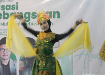 Tari Nusantara dalam acara wawasan kebangsaan Lesbumi PCNU Kabupaten Malang.