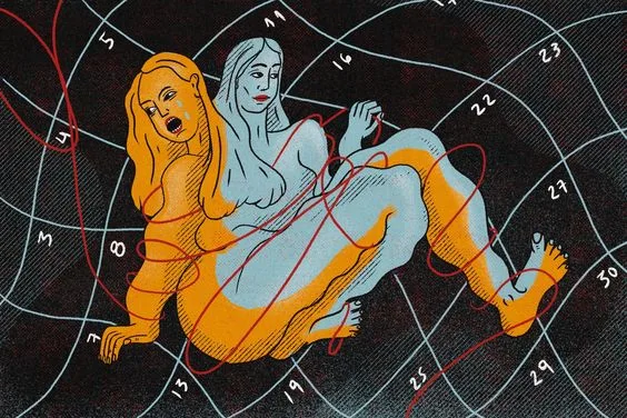 Ilustrasi mood wanita yang berganti-ganti tiap akan mengalami menstruasi.