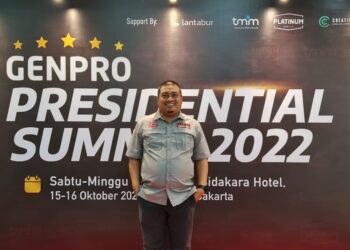drh. Puguh Wiji Pamungkas, MM ketua GENPRO Jawa Timur Tapal Kuda diacara Presidential Summit di Hotel Bidakara Jakarta.