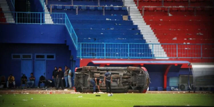 Suasana Stadion Kanjuruhan, Minggu 2 Oktober 2022. Foto Rubianto/Tugumalang.id