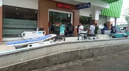 Suasana RSUD Kanjuruhan di Kabupaten Malang, Minggu 2 Oktober 2022.