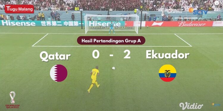 Hasil laga pembuka piala dunia Qatar vs Ekuador.