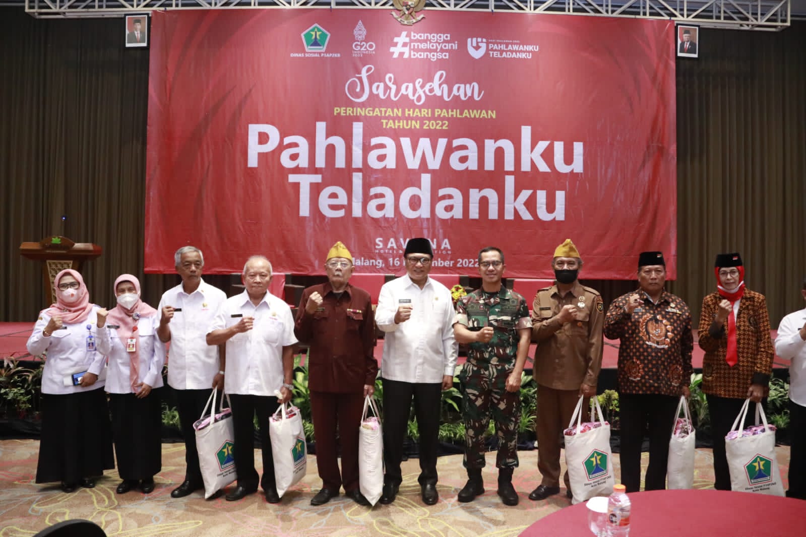 Sinergi Pemerintah Kota Malang menguatkan nilai kepahlawanan. 