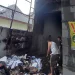 Kondisi percetakan di Dau yang kebakaran.