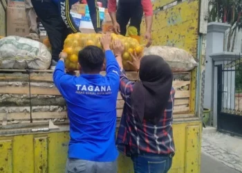 Tagana Kota Batu kirim sayuran ke Cianjur.