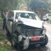 Mobil ditabrak kereta api BBM
