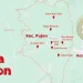 Peta daerah Pujon, Kabupaten Malang yang memiliki banyak lokasi wisata.