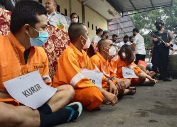 Sindikat narkoba yang diamankan Polresta Malang Kota.